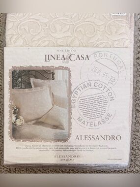 LINEA CASA MATELASSE STANDARD PILLOWSHAM COVER 100% EGYPTIAN COTTON PORTUGAL NEW
